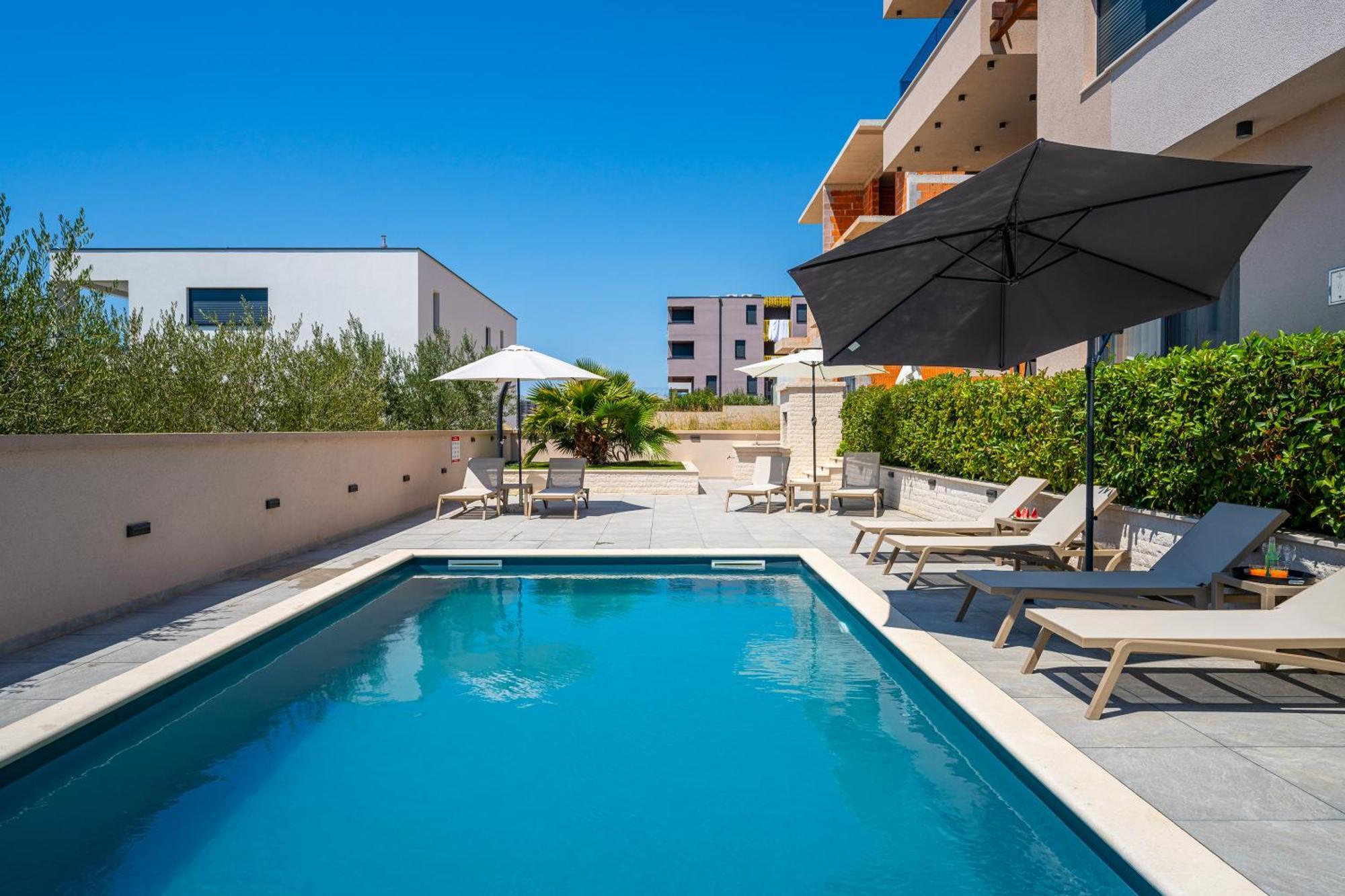 Sea Bay View Apartment - Appartement Avec Piscine Et Magnifique Vue Sur Mer Sveti Filip i Jakov Luaran gambar