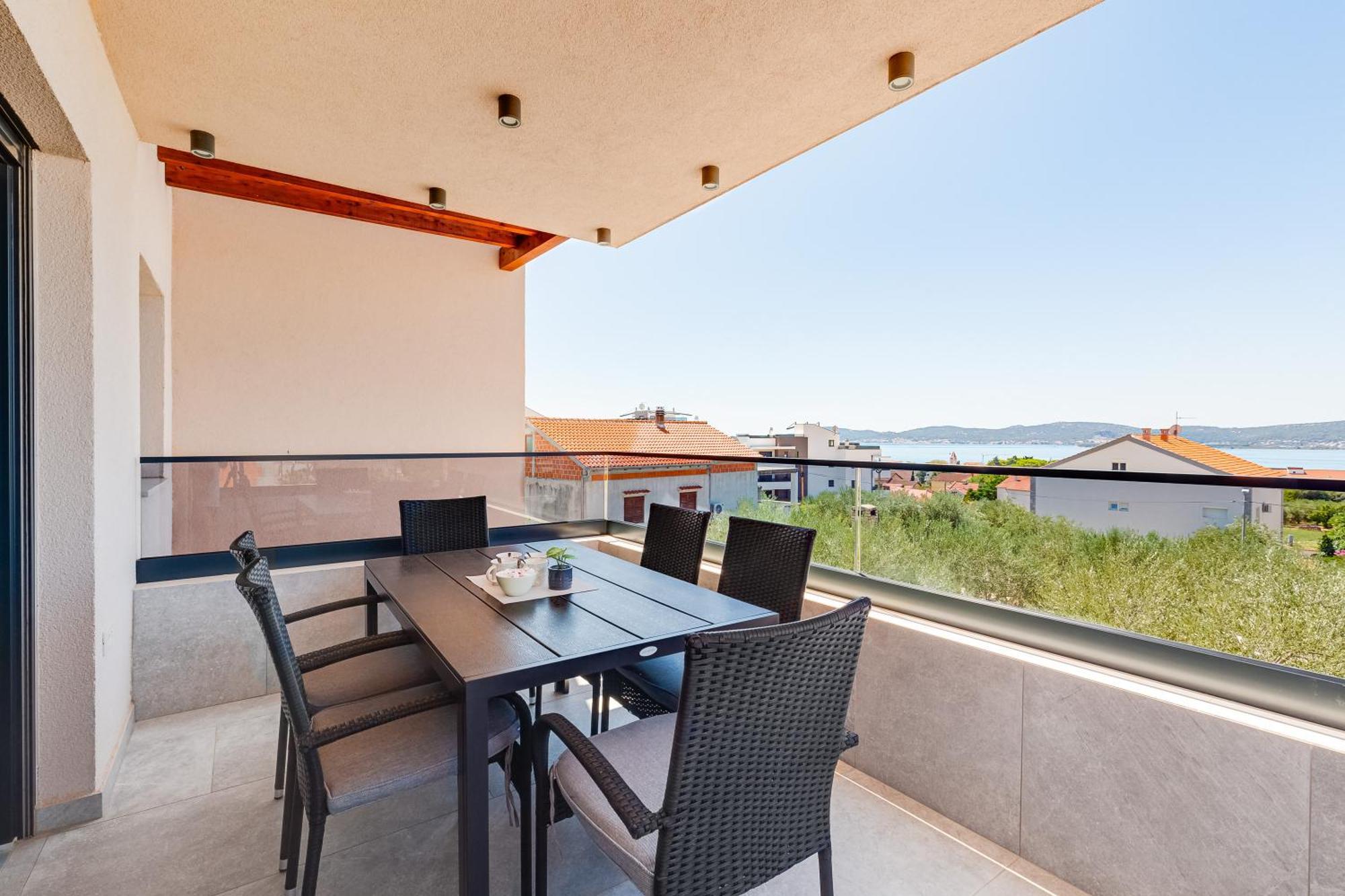 Sea Bay View Apartment - Appartement Avec Piscine Et Magnifique Vue Sur Mer Sveti Filip i Jakov Luaran gambar