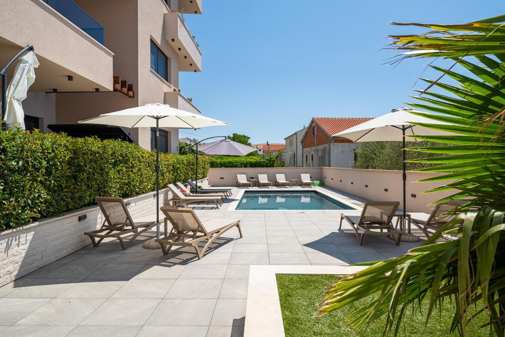 Sea Bay View Apartment - Appartement Avec Piscine Et Magnifique Vue Sur Mer Sveti Filip i Jakov Luaran gambar