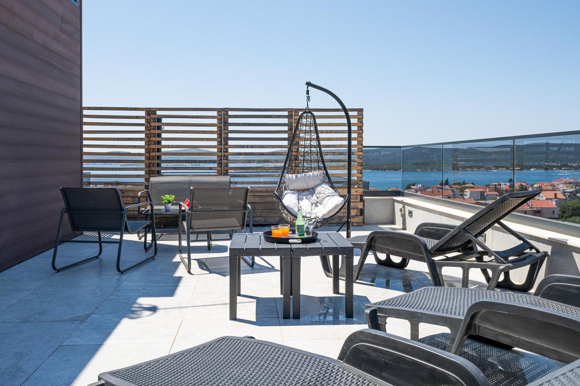 Sea Bay View Apartment - Appartement Avec Piscine Et Magnifique Vue Sur Mer Sveti Filip i Jakov Luaran gambar