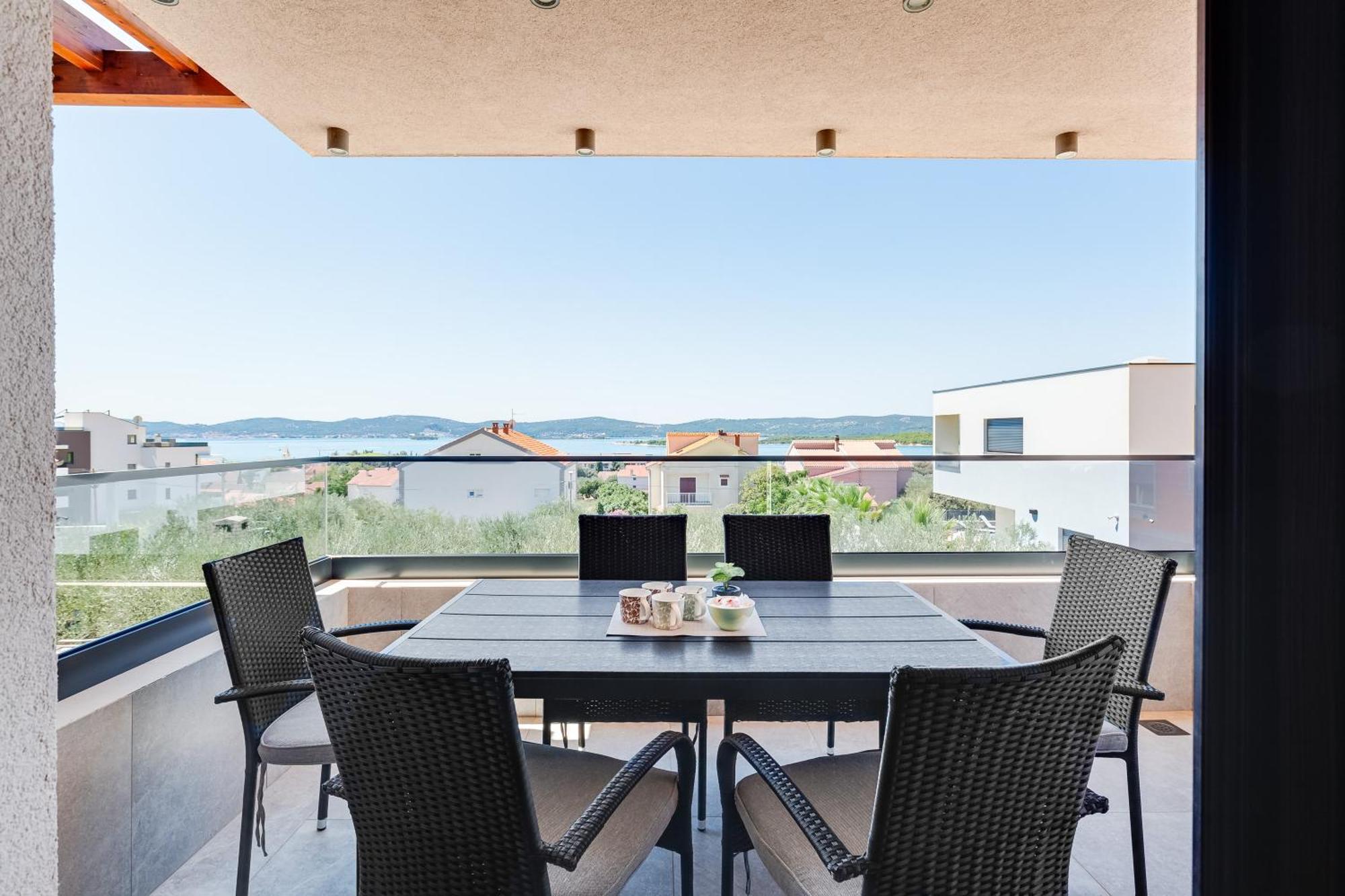 Sea Bay View Apartment - Appartement Avec Piscine Et Magnifique Vue Sur Mer Sveti Filip i Jakov Luaran gambar